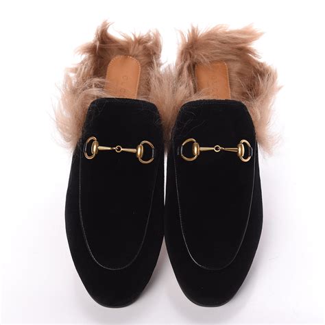 gucci fur slides women.